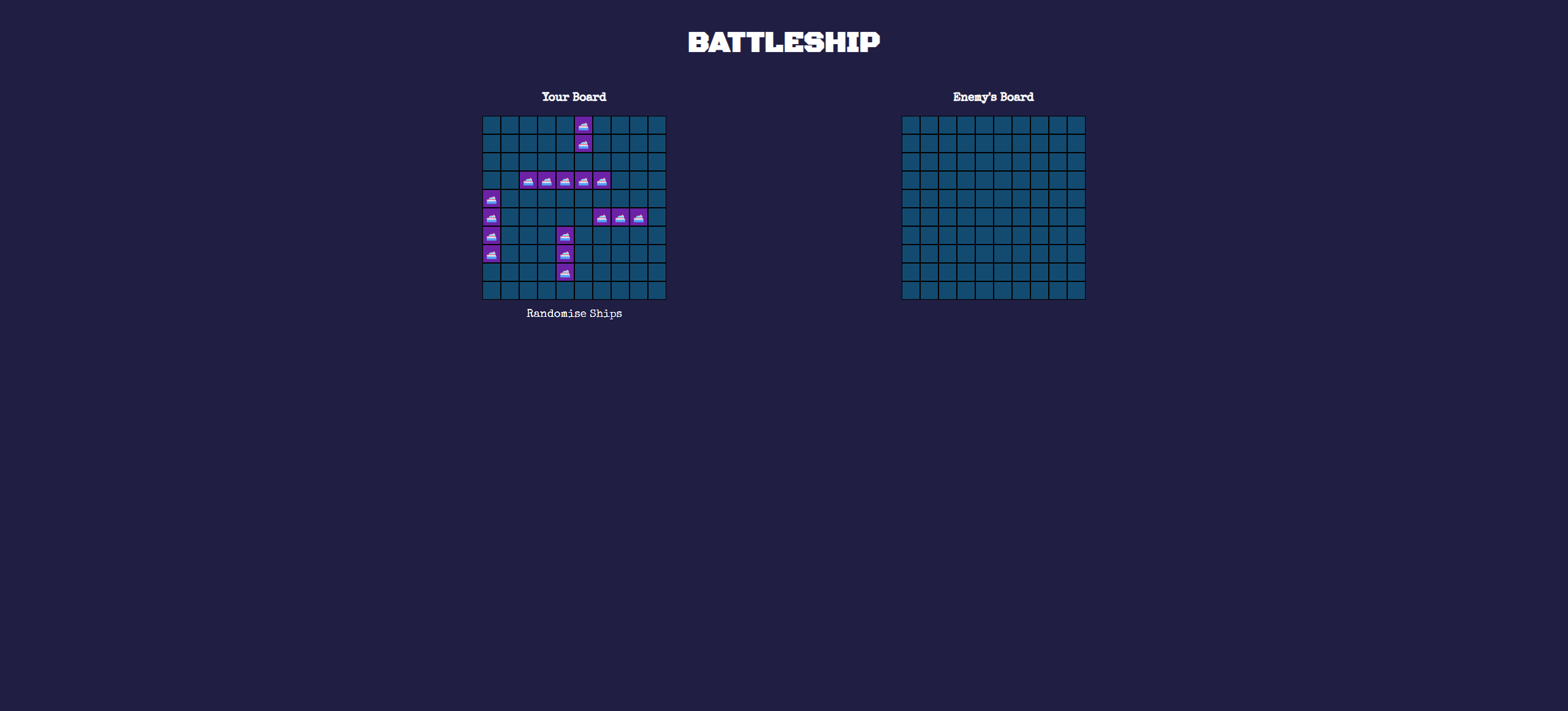 Screenshot of Battleship